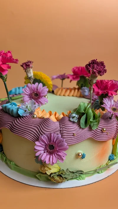 Whimsical Colourful Floral - 10 Inch 2 Layer