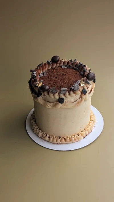 Tiramisu Themed Cake - 4 Inch 2 Layer