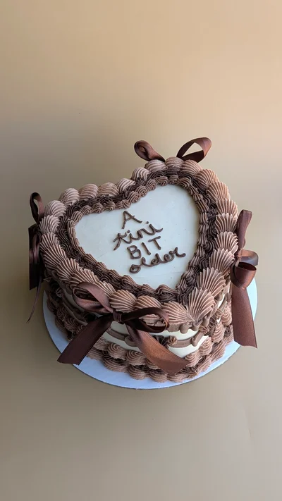 Vintage Coffee with Ribbons - 8 Inch 2 Layer