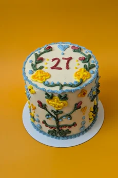 Folk Art Cake - 6 Inch 3 Layer