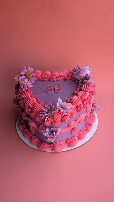 Semi Vintage Birthday Cake - 8 Inch 3 Layer
