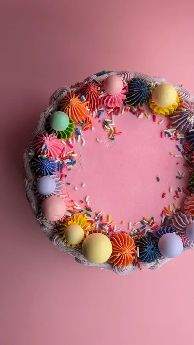 Rainbow Funfetti Birthday Cake - 8 inch 2 Layer