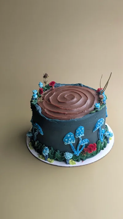 Woodland Mushroom Cake - 6 Inch 2 Layer