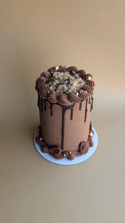 German Chocolate Cake - 4 Inch 3 Layer