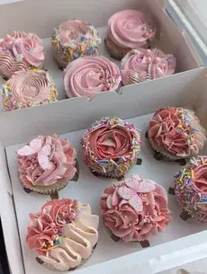 Super Girly Themed Cupcakes