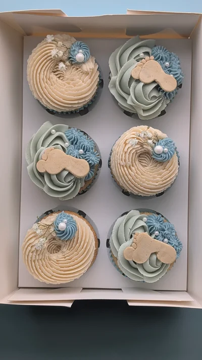 Baby Shower Themed Cupcakes