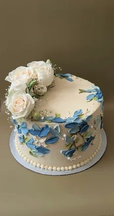 Palette Knife Floral Cake - 10 Inch 3 Layer