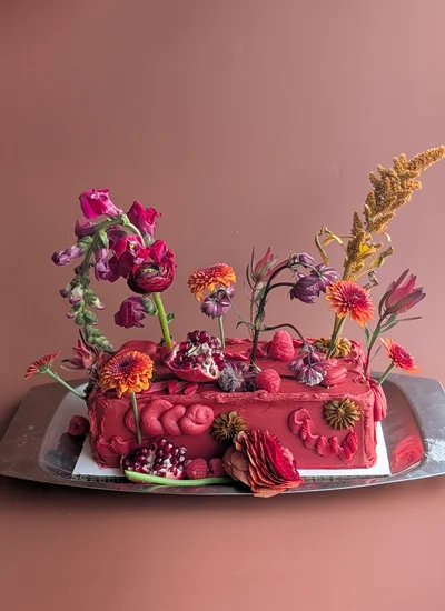 Renaissance Style Maximalist Rectangular Cake