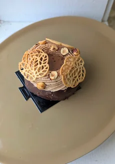 Entremet with Leaf Tuile