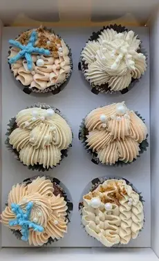 Costal Wedding Cupcakes